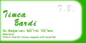 timea bardi business card